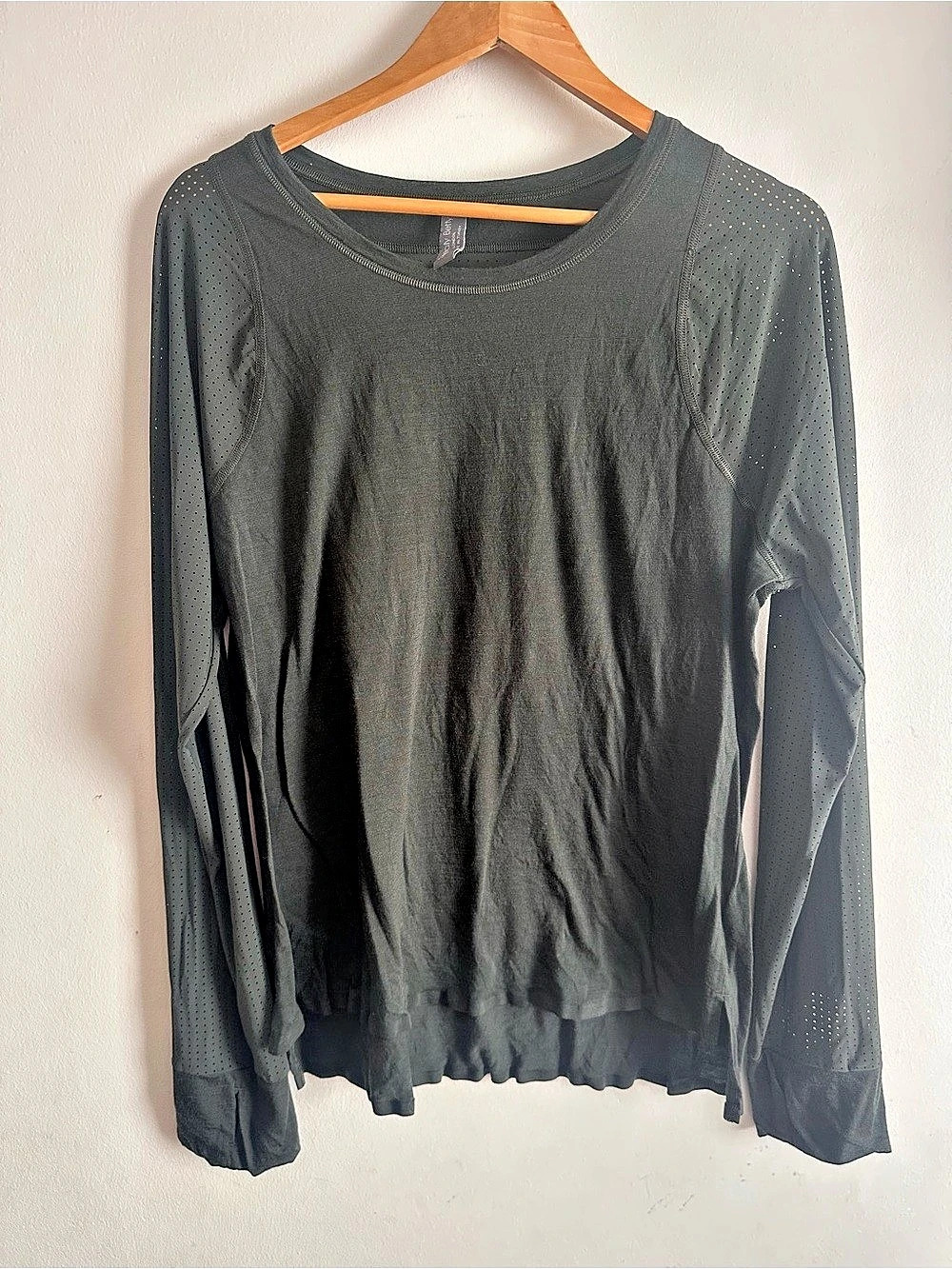 Sweaty Betty Breeze Merino Long Sleeve Running Top Green XXL